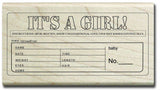CLEARANCE!!! - 7Gypsies Wood Stamp Its  a Girl