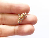 1pc, 11x17mm 14k Gold plated connector for earrings or bracelets