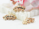1pc, 11x17mm 14k Gold plated connector for earrings or bracelets