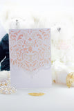 1 pack (10 pcs) , White Lace Wedding Invitation wallet  (Envelope NOT Included)