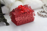 1pack (10pcs) Red Lace Cut Butterfly Favour Box