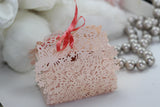 1pack (10pcs) Peach Lace Cut Butterfly Favour Box