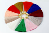 2pc 70mm Beautiful Silk Tassel In Gold Cap