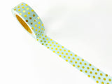 CLEARANCE!!! - Gold Foiled Embellished Washi Tape - Polka/pineapple