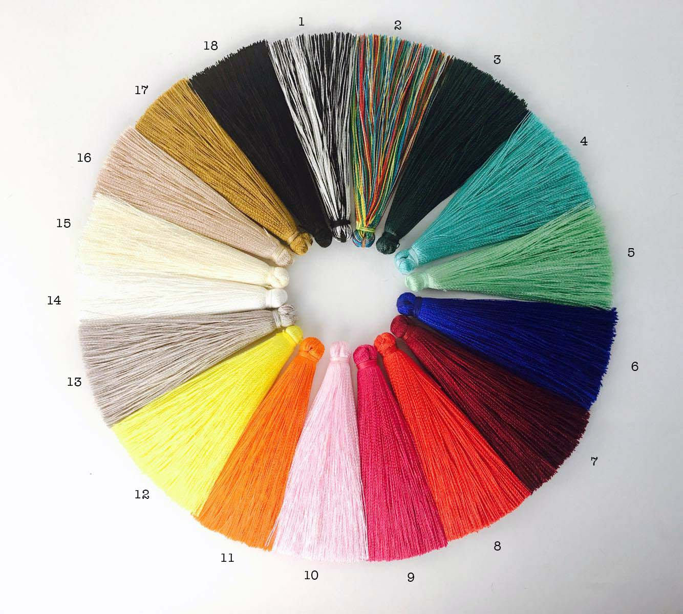 2pc 65mm Silk Tassels - Choose Your Colour
