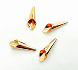 2pcs, High Quality Brass Light Gold Cone Bead Cap