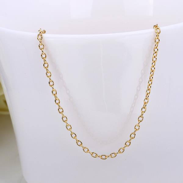 1pc, 18", 18K Gold Plated Tin Alloy Cable Chain Cross Chain Necklace Making, with Lobster Claw Clasps