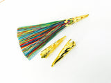 5pcs/10pcs, 9x35mm Bugle Filigree Cap// Long End Bead Cap// in Gold // Silver // Bronze // Silver  Tone// Antique Gold  - Choose your colour