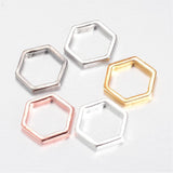 5pcs,  22x19.5x2.5mm Alloy Linking Rings, Hexagon