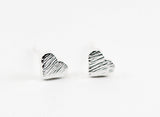 1 Pair, 7x6mm Copper Heart Ear Stud Components - Choose Your Colour