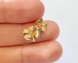 19mm 14k Gold Plated Flower Connector