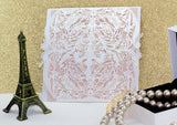 1 Pack (5pcs), White Lace Wedding Invitation v3 wallet