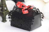 1pack (10pcs) Black Lace Cut Butterfly Favour Box