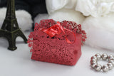 1pack (10pcs) Red Lace Cut Butterfly Favour Box