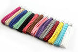 2pc 85mm Suede Tassels /tassel In Silver Cap - Choose Your Colour