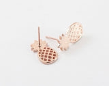 1 pair / 2 pairs,  Rose Gold Pineapple Ear stud Finding