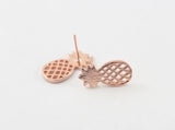 1 pair / 2 pairs,  Rose Gold Pineapple Ear stud Finding