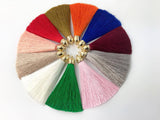2pc 70mm Beautiful Silk Tassel In Gold Cap