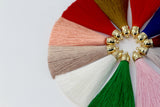 2pc 70mm Beautiful Silk Tassel In Gold Cap