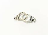 5 Pcs Freedom Handcuff Charm In Antique Silver