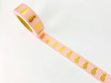 CLEARANCE!!! - Gold Foiled Embellished Washi Tape - Polka/pineapple