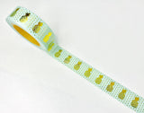 CLEARANCE!!! - Gold Foiled Embellished Washi Tape - Polka/pineapple