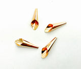2pcs, High Quality Brass Light Gold Cone Bead Cap
