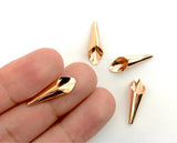2pcs, High Quality Brass Light Gold Cone Bead Cap