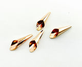 2pcs, High Quality Brass Light Gold Cone Bead Cap