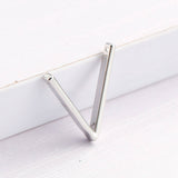 1pc Copper Connectors Findings Wishbone Silver Tone