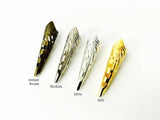 5pcs/10pcs, 9x35mm Bugle Filigree Cap// Long End Bead Cap// in Gold // Silver // Bronze // Silver  Tone// Antique Gold  - Choose your colour