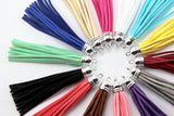 2pc 85mm Suede Tassels /tassel In Silver Cap - Choose Your Colour