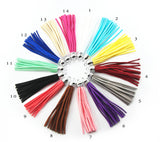 2pc 85mm Suede Tassels /tassel In Silver Cap - Choose Your Colour