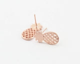 1 pair / 2 pairs,  Rose Gold Pineapple Ear stud Finding