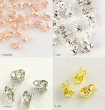 100pcs  - Iron Bead Tips Knot Covers, End Caps, Open Clamshell - Choose your colour
