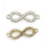 1pc Infiniti Connector with rhinestones - Choose your colour