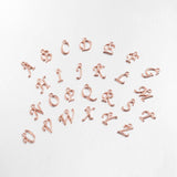 1pc / 2 Pcs / 1 Set, 12~17x4~15x2mm, Rose Gold Plated Alloy Alphabet / Letter Pendant / Charm