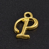 1pc / 2 Pcs / 1 Set, 12~17x4~15x2mm, Golden Plated Alloy Alphabet / Letter Pendant / Charm