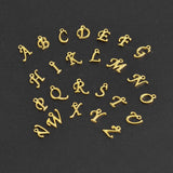 1pc / 2 Pcs / 1 Set, 12~17x4~15x2mm, Golden Plated Alloy Alphabet / Letter Pendant / Charm