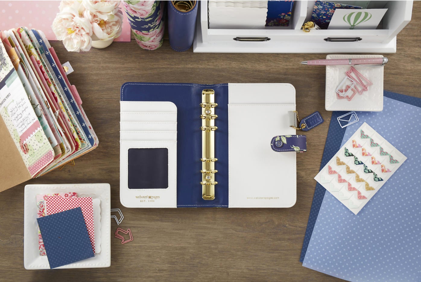 CLEARANCE!!! - Webster Pages Personal Planner Navy Floral Kit