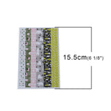 CLEARANCE!!! - 1 Sheet, Deco Stickers Rectangle, Snow Village/white Night Pattern