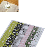 CLEARANCE!!! - 1 Sheet, Deco Stickers Rectangle, Snow Village/white Night Pattern