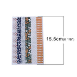 1 Sheet, Deco Stickers Rectangle, Owl/Leaves Pattern