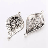 1 Pair (2pcs) , 46.5x 24x6mm, Alloy Links, Drop, Antique Silver