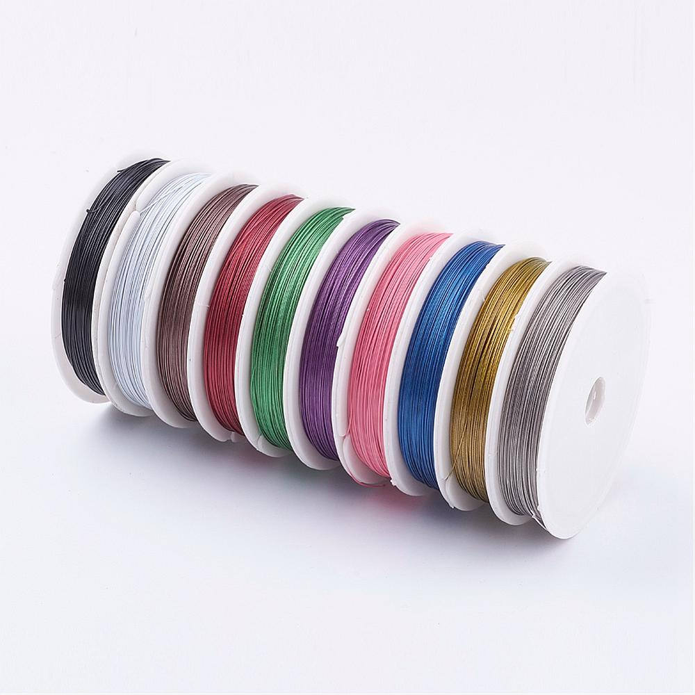 1 Roll (about 50m/roll) , 0.45mm, Tiger Tail Wire Spool, Stainless Wire - (choose Your Colour)