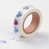 CLEARANCE!!! - 1 roll (50m/roll), 15mm, Heart, Decorative Adhesive Tape in White