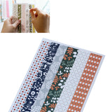 1 Sheet, Deco Stickers Rectangle, Owl/Leaves Pattern