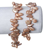 1 Strand(approx 80 Pcs), Approx 12mm x 7mm, Freshwater Cultured Pearl Loose Beads Pale in Beige