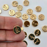 1pc , Alphabet / Letter Pendant / Charm in Gold