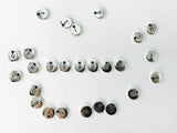 1pc , Alphabet / Letter Pendant / Charm in Silver with Black Coloured Font